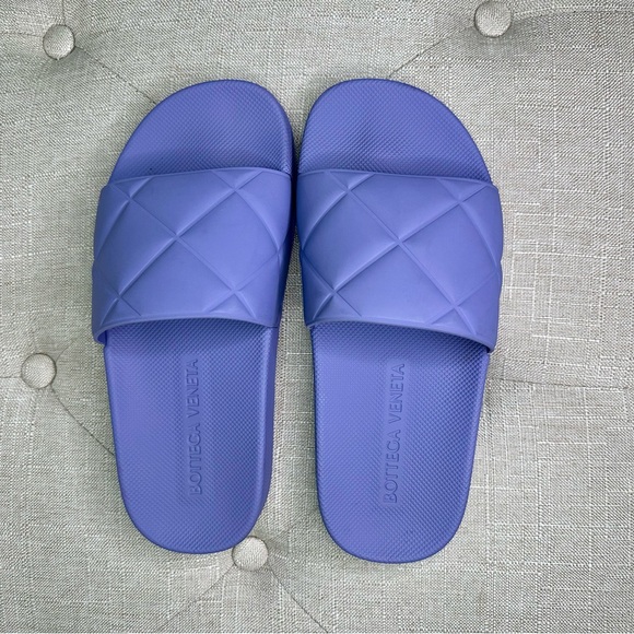 🩴 Authentic BOTTEGA VENETA Slides Sandals | Lavender Purple FREE 🆓 SHIPPING - Picture 1 of 7